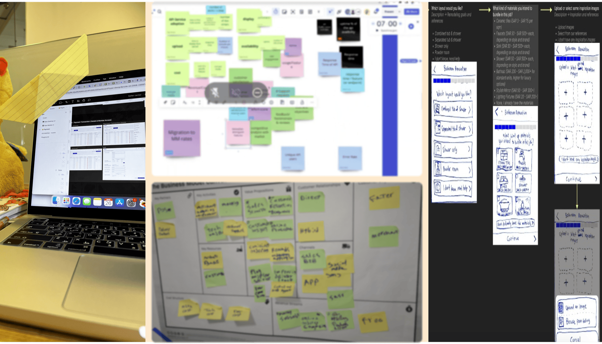 Product discovery workshop and planning visuals